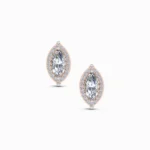 0.30 Ct Marquise Halo Lab Diamond Mens Earrings