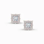 0.30 Ct Princess Cut Lab Grown Diamond Earring For Mens