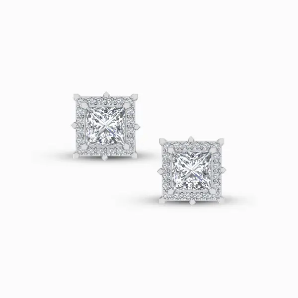 0.30 Ct Princess Cut Lab Grown Diamond Earring For Mens 0.30 Ct Princess Cut Lab Grown Diamond Earring For Mens