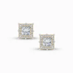 0.30 Ct Princess Cut Lab Grown Diamond Earring For Mens