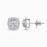 0.75 Ct Elongated Cushion Cut Lab Grown Diamond Studs