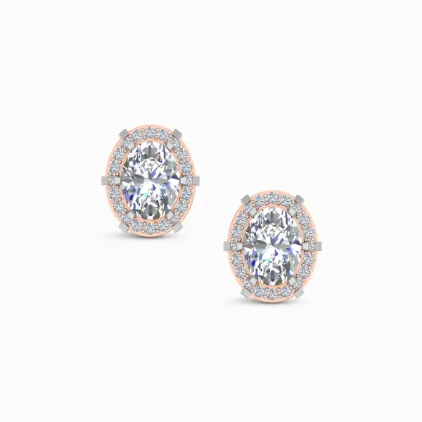 0.75-Ct-Oval-Cut-Halo-Lab-Grown-Diamond-Mens-Studs-Rose-Gold-Front-View 0.75 Ct Oval Cut Halo Lab Grown Diamond Mens Studs