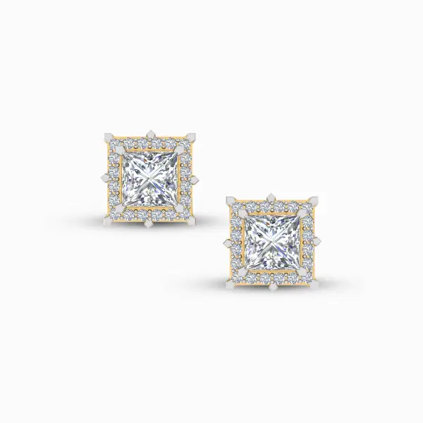 0.75 Ct Princess Cut Lab Grown Diamond Earring For Mens 0.75 Ct Princess Cut Lab Grown Diamond Earring For Mens