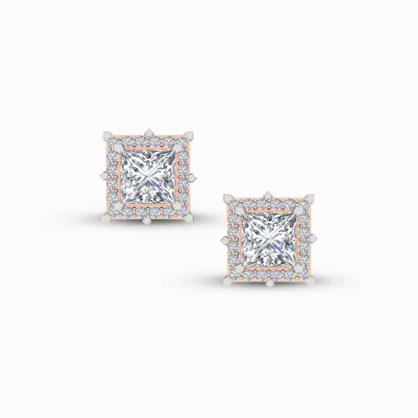 1.00 Ct Princess Cut Lab Grown Diamond Earring For Mens 1.00 Ct Princess Cut Lab Grown Diamond Earring For Mens