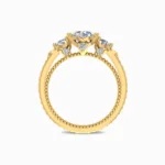 Trinity-3-Stone-Natural-Solitaire-Engagement-Ring-Yellow-Gold-Basket-View