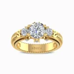 Trinity-3-Stone-Natural-Solitaire-Engagement-Ring-Yellow-Gold-Front-View