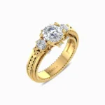 Trinity-3-Stone-Natural-Solitaire-Engagement-Ring-Yellow-Gold-Side-View