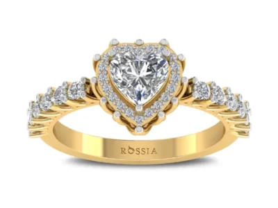0.75-Ct-Heart-Cut-Natural-Diamond-Halo-Ring-Yellow-Gold-Front-View