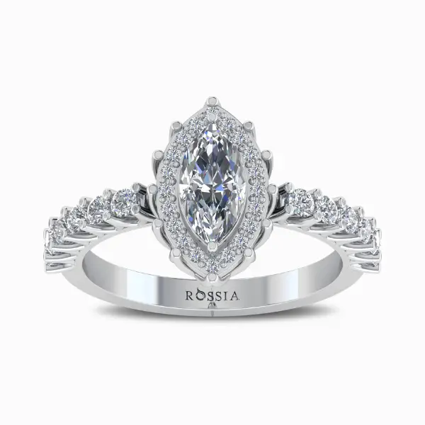 0.75-Ct-Marquise-Halo-Natural-Diamond-Ring-White-Gold-Front-View