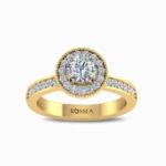 Aurora-Blossom-Natural-Diamond-Engagement-Ring-Yellow-Gold-Front-View
