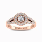 Cara-Lab-Grown-Diamond-Engagement-Ring-Rose-Gold-Front-View