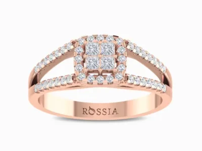 Enchanting-Princess-Cut-Lab-Diamond-Ring-Rose-Gold-Front-View