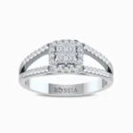 Enchanting-Princess-Cut-Lab-Diamond-Ring-White-Gold-Front-View