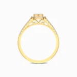 Enchanting-Princess-Cut-Lab-Diamond-Ring-Yellow-Gold-Basket-View
