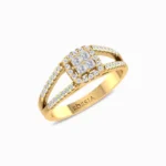 Enchanting-Princess-Cut-Lab-Diamond-Ring-Yellow-Gold-Side-View