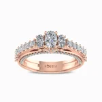 Enticing-Threestone-Oval-Cut-Lab-Diamond-Engagement-Ring-Rose-Gold-Front-View