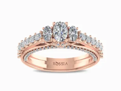 Enticing-Threestone-Oval-Cut-Lab-Diamond-Engagement-Ring-Rose-Gold-Front-View
