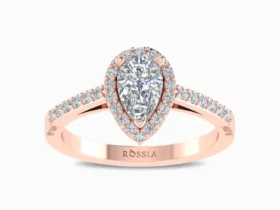 Ethereal-Grace-Pear-Cut-Lab-Grown-Diamond-Ring-Rose-Gold-Front-View