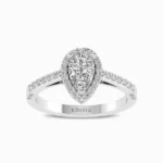 Ethereal-Grace-Pear-Cut-Lab-Grown-Diamond-Ring-White-Gold-Front-View