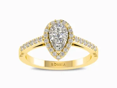 Ethereal-Grace-Pear-Cut-Lab-Grown-Diamond-Ring-Yellow-Gold-Front-View