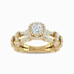 Interlaced Vows Mount Lab Diamond Ring yellow Gold