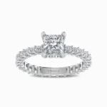 Lab-Grown-Diamond-Classic-Princess-Cut-Solitaire-Ring-White-Gold-Front-View