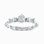 Celesia-Round-Cut-Lab-Diamond-Promise-Ring-White-Gold-Front-View