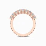 Charming-Lab-Diamond-Wedding-Band-Rose-Gold-Basket-View