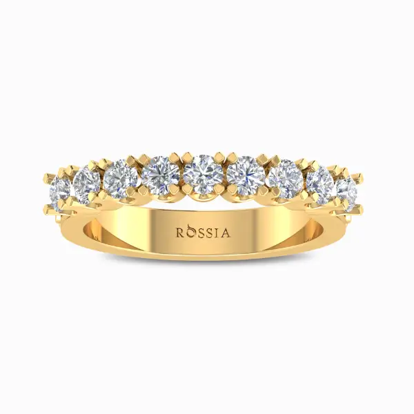 Charming-Lab-Diamond-Wedding-Band-Yellow-Gold-Front-View Charming-Lab-Diamond-Wedding-Band-Yellow-Gold-Front-View