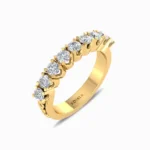 Charming-Lab-Diamond-Wedding-Band-Yellow-Gold-Side-View