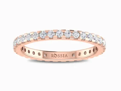 Clinquant-Lab-Diamond-Wedding-Band-Rose-Gold-Front-View