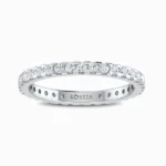 Clinquant-Lab-Diamond-Wedding-Band-White-Gold-Front-View