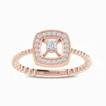 Cushion-Halo-Lab-Grown-Diamond-Ring-Rose-Gold-Front-View