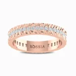 Dainty-Textured-Lab-Grown-Diamond-Wedding-Band-Rose-Gold-Front-View