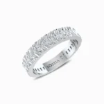 Dainty-Textured-Lab-Grown-Diamond-Wedding-Band-White-Gold-Side-View