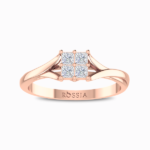 Dazzling-Lab-Grown-Diamond-Ring-Rose-Gold-Front-View