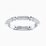 Dewdrop-Duple-Bling-Lab-Diamond-Band-White-Gold-Front-View
