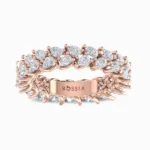 Duple-Pear-Eternity-Lab-Grown-Diamond-Band-Rose-Gold-Front-Size