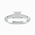 Eclectic-Lab-Grown-Diamond-Ring-White-Gold-Front-View