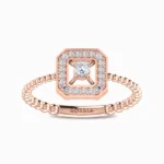 Emerald-Halo-Lab-Diamond-Ring-Rose-Gold-Front-View