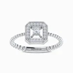 Emerald-Halo-Lab-Diamond-Ring-White-Gold-Front-View