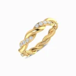 Eternal-Knot-Glamour-Lab-Diamond-Band-Yellow-Gold-Side-View