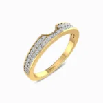 Eternity-Gap-Round-Lab-Diamonds-Wedding- Band-Yellow-Gold-Side-view