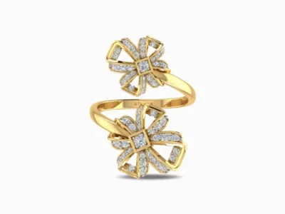 Eucharis-Lab-Grown-Diamond-Cocktail-Ring-Yellow-Gold-Front-View