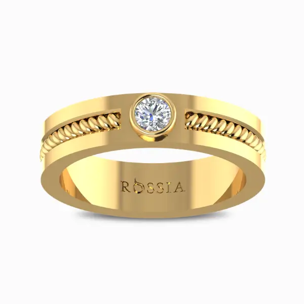 Exotic-Lab-Grown-Diamond-Ring-For-Him-Yellow-Gold-Front-View Exotic Lab Grown Diamond Ring For Him