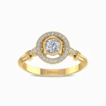 Forever-Shine-Lab-Grown-Diamond-Engagement-Ring-Yellow-Gold-Front-View