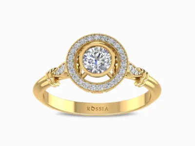 Forever-Shine-Lab-Grown-Diamond-Engagement-Ring-Yellow-Gold-Front-View
