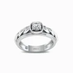 Gentleman’s-Single-Lab-Grown-Diamond-Ring-White-Gold-Front-View
