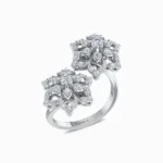 Geranium-Blossom-Lab-Grown-Diamond-Cocktail-Ring-White-Gold-Side-View