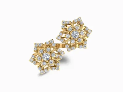 Geranium-Blossom-Lab-Grown-Diamond-Cocktail-Ring-Yellow-Gold-Front-View